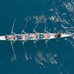 Aerial,Top,Down,Photo,Of,Sport,Canoe,Operated,By,Team